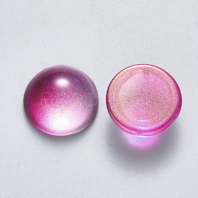 Transparent Spray Painted Glass Cabochons GLAA-S190-013C-D02-1