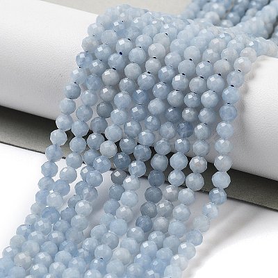 Natural Angelite Beads Strands G-G161-A05-03-1