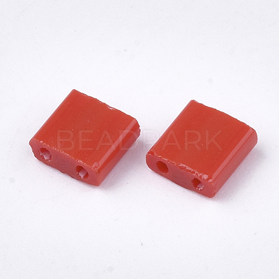 2-Hole Opaque Glass Seed Beads SEED-S023-08D-1