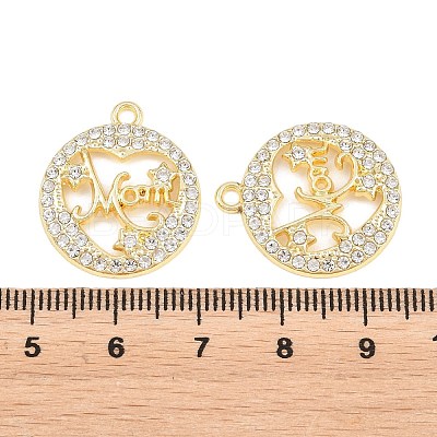 Alloy with Crystal Rhinestone Pendants FIND-C095-07G-1