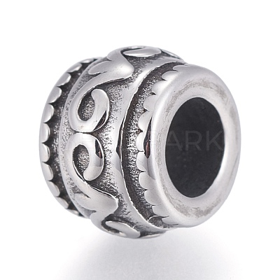 Retro 316 Surgical Steel European Beads STAS-L238-059AS-1