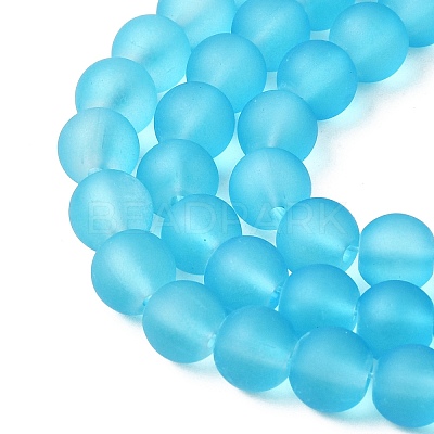 Baking Paint Transparent Glass Bead Strands GLAA-S031-6mm-37-1