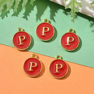 Golden Plated Alloy Enamel Charms ENAM-S118-03P-1