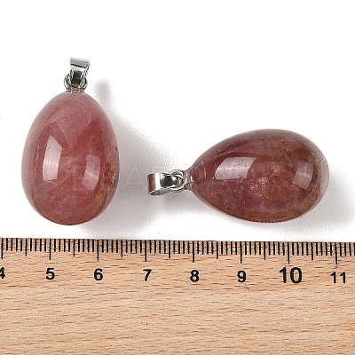 Natural Strawberry Quartz Pendants GG-K002-08A-15-1