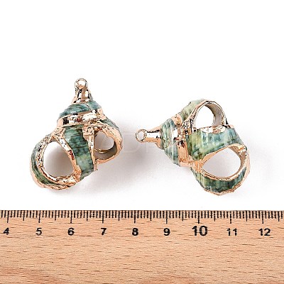 Natural Sea Shell Pendants SSHEL-N038-55-1