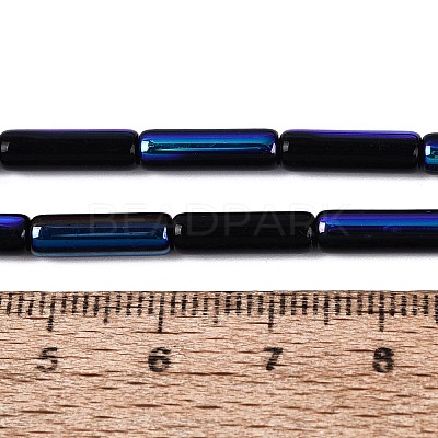 Electroplate Opaque Glass Beads Strands EGLA-Q132-02A-F04-1