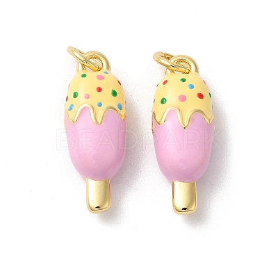 Rack Plating Brass Enamel Pendants X-KK-Z056-38G-1