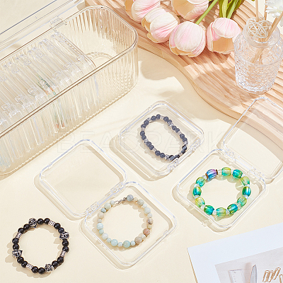 Rectangle Plastic Bangle Organizer Boxes CON-WH0107-91-1