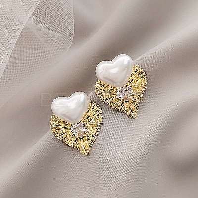 Alloy Rhinestone Stud Earrings FS-WGE0AD6-27-1