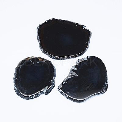 Natural Agate Slices Big Pendants G-E022-10-1