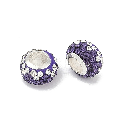 Alloy Rhinestone Clay Pave Beads ALRI-D300-02S-03-1