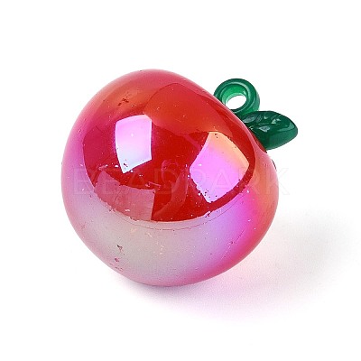 Plating Opaque Acrylic Pendants PACR-T018-02B-1