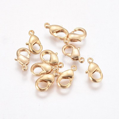 Brass Lobster Claw Clasps X-KK-WH0030-01G-1