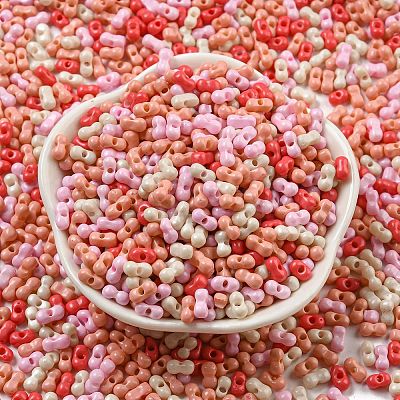 Opaque Baking Paint Glass Seed Beads SEED-K009-01A-26-1