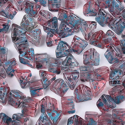 Picasso Transparent Glass Beads SEED-Q039-02J-1