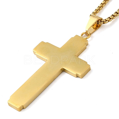 201 Stainless Steel Pendant Necklaces NJEW-H015-08G-1