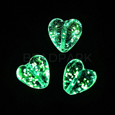 Luminous Handmade Gold Sand Lampwork Beads X-FOIL-B001-03E-1