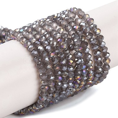 Baking Electroplate Glass Beads Strands DGLA-A039-J4mm-B06-1