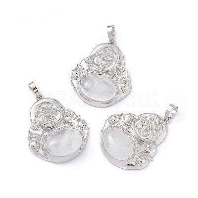 Natural Quartz Crystal Pendants G-H283-01W-1