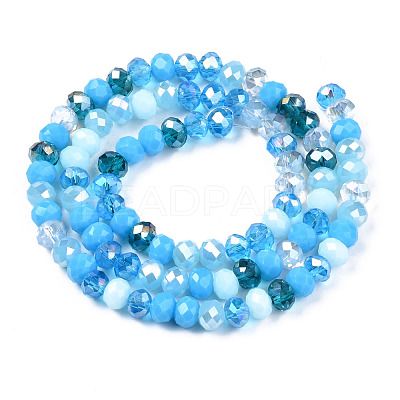 Electroplate Glass Beads Strands EGLA-N002-12E-1