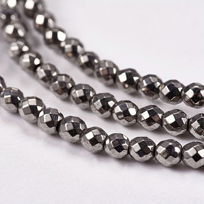 Electroplate Non-magnetic Synthetic Hematite Beads Strands G-J169B-2mm-07-1