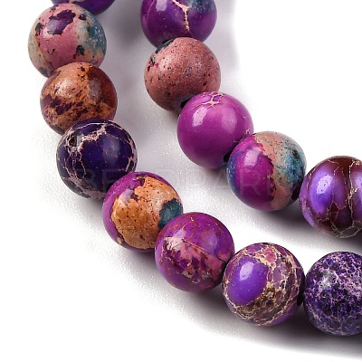 Dyed Natural Regalite/Imperial Jasper/Sea Sediment Jasper Beads Strands G-B124-C02-09-1