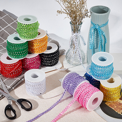 25M Metallic Yarn Lace Ribbons OCOR-GF0003-09C-1