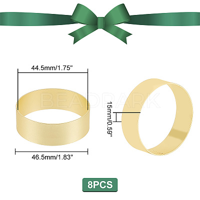 AHADEMAKER 8Pcs Iron Napkin Rings AJEW-GA0004-58-1