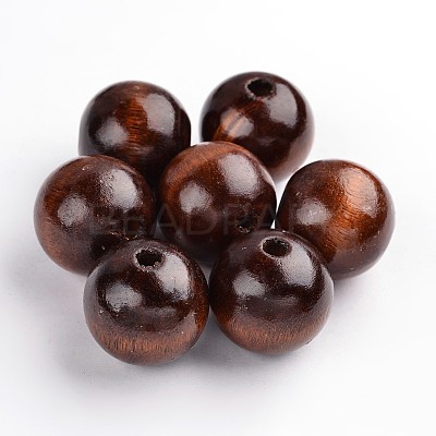 Natural Wood Beads TB25MMY-6-1