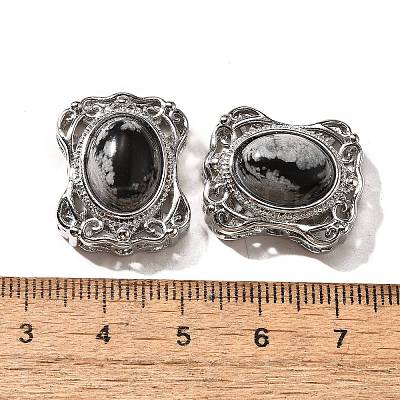 Natural Snowflake Obsidian Multi-Strand Links KK-M304-05P-14-1