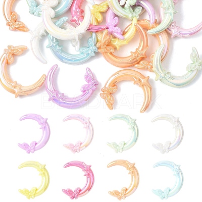 20Pcs Opaque UV Plating Acrylic Beads PACR-YW0001-50-1