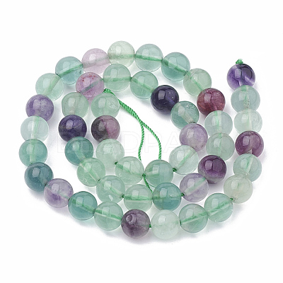 Natural Fluorite Beads Strands X-G-S333-8mm-006-1