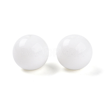 Opaque Solid Color Glass Beads GLAA-N007-10mm-A06-1