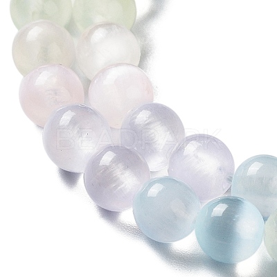 Natural Selenite Beads Strands G-D071-01A-1