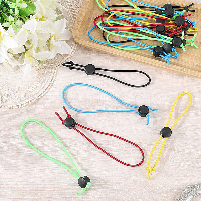 30Pcs 5 Colors Polyester Storage Bundling Elastic Rope AJEW-CN0006-36-1