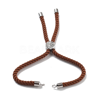 Twisted Nylon Cord Silder Bracelets DIY-B066-03P-09-1