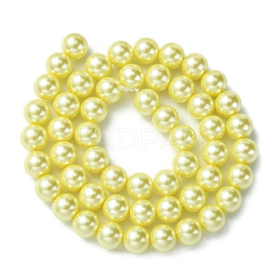 Eco-Friendly  Dyed Glass Pearl Round Bead Strands HY-A002-8mm-M-1
