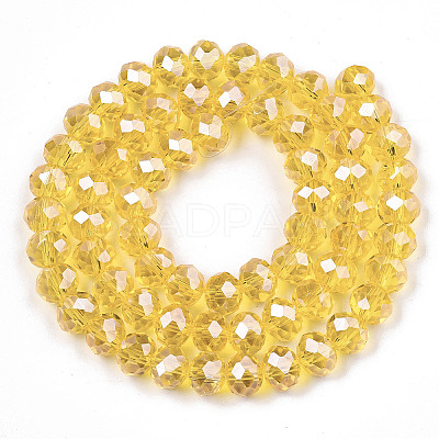 Electroplate Glass Beads Strands EGLA-A034-T6mm-A04-1