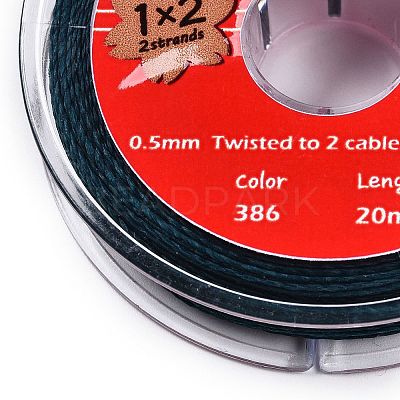 2-Ply Round Waxed Cotton Thread Cords YC-T004-01A-12-1