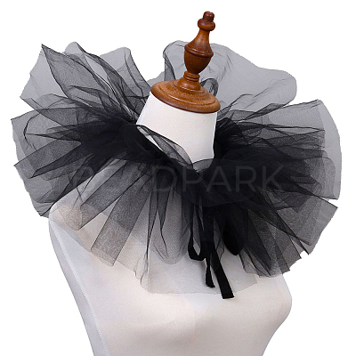 Detachable Lady's Gauze Fake Collar AJEW-WH20042-90A-1