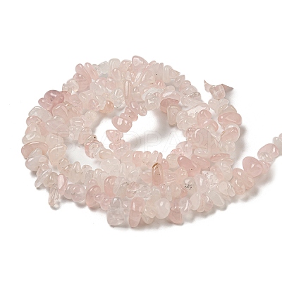 Natural Rose Quartz Chips Beads Strands F007-3-1