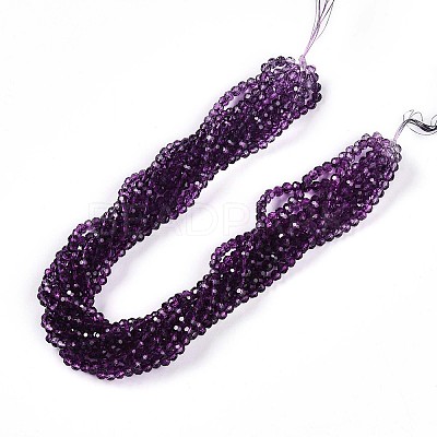 Baking Paint Transparent Glass Beads Strands LS-DGLA-A035-T4mm-A09-1