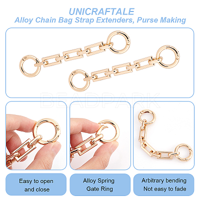 Unicraftale 2Pcs Alloy Chain Bag Strap Extenders 