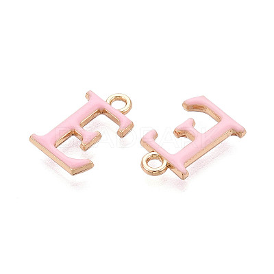 Rack Plating Alloy Enamel Pendants ENAM-T024-53E-G-1