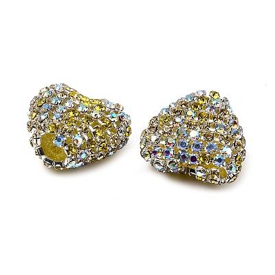 Sparkling Acrylic Heart Beads with Rhinestone Embellishment LS-OACR-NH0001-02A-05-1