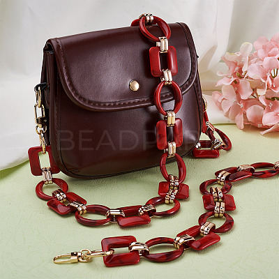 2Pcs Oval & Square Acrylic Bag Handle FIND-GN0001-14B-1