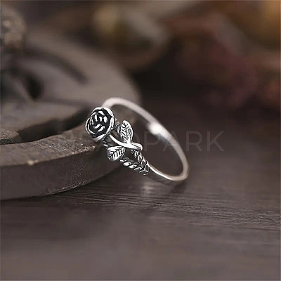 Alloy Rose Finger Rings WG6B24B-06-1