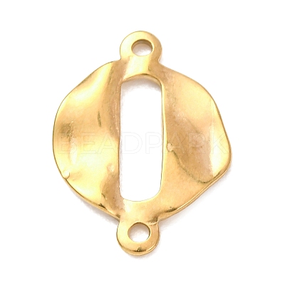 304 Stainless Steel Textured Links Connector Charms STAS-K302-02C-G-1