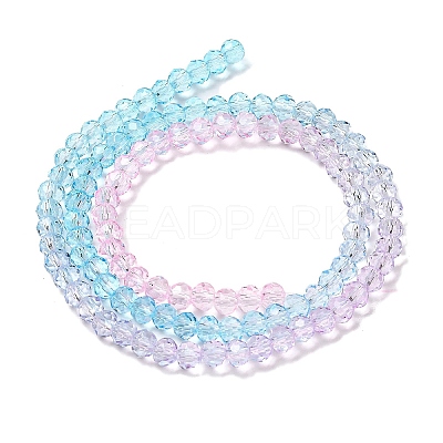 Transparent Painted Glass Beads Strands DGLA-A034-T4mm-A22-1