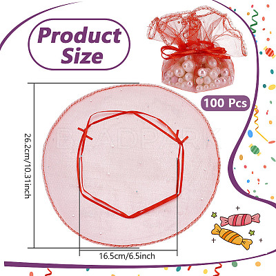 100Pcs Organza Bags ABAG-NB0002-12D-1